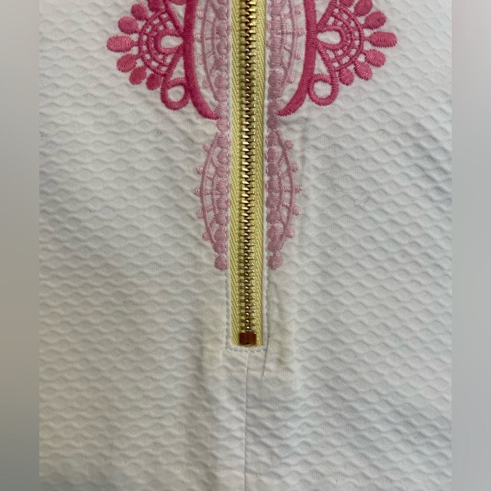 Lilly Pulitzer White Strapless Dress with Gold Zipper - Picture 8 of 13